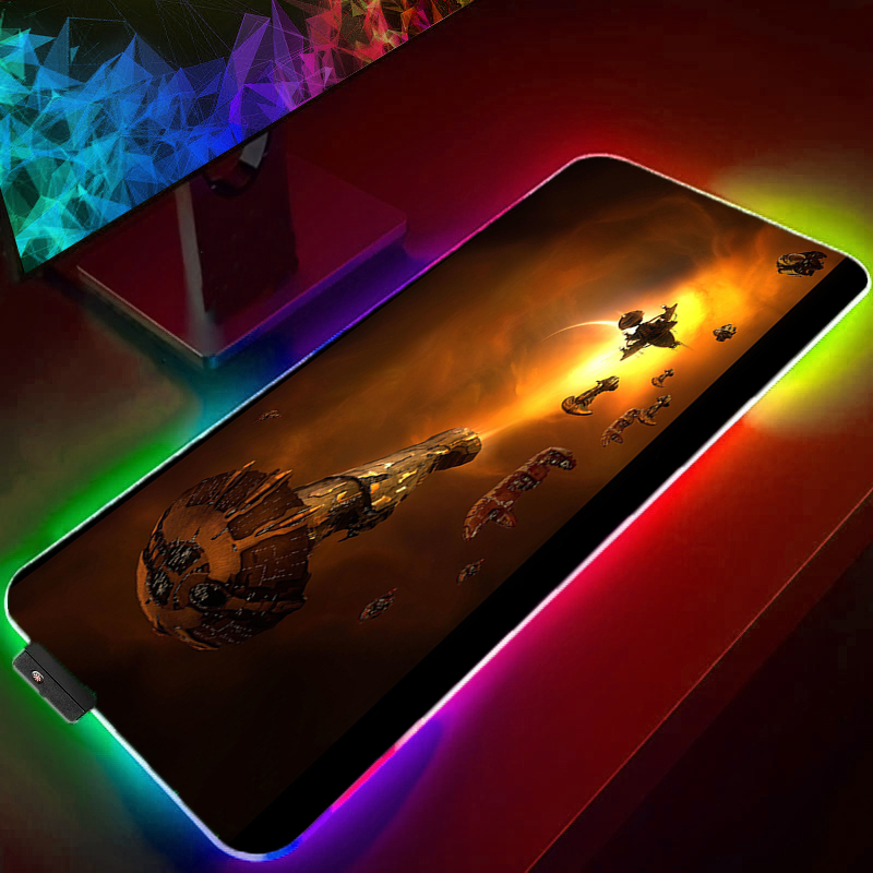 Pc Gaming Online - لوحة ماوس RGB كبيرة الحجم للألعاب،