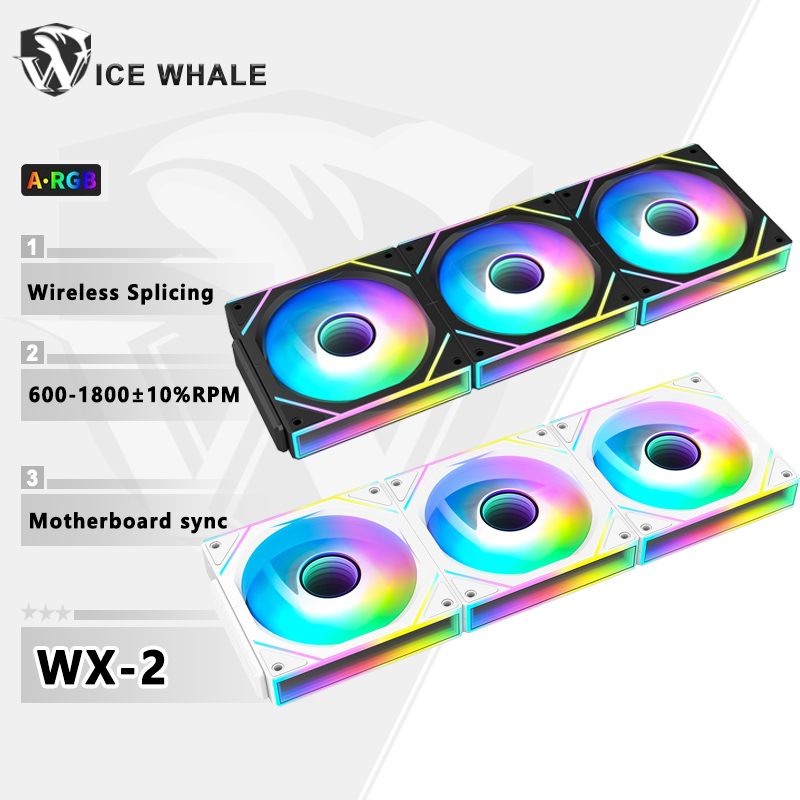 Argb Case Fan - الجليد الحوت WX-2 سلك الربط PC