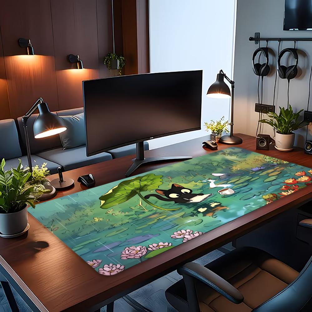 سجادة مكتب كبيرة بتصميم قطة كا - مراجعة Pc Gaming Umbrella وسعره