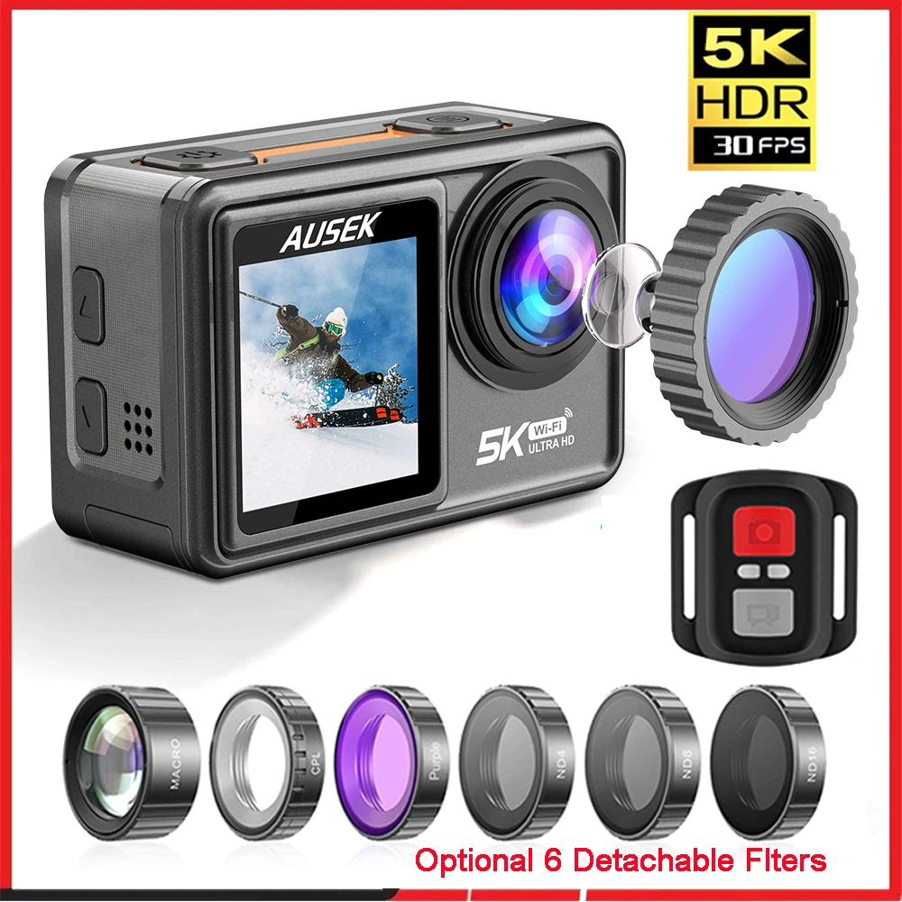 كاميرا أكشن AUSEK M81TR بدقة 5 - مراجعة Webcam 4K وسعره