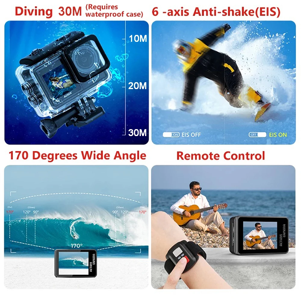 كاميرا أكشن AUSEK M81TR بدقة 5 - مراجعة Webcam 4K وسعره