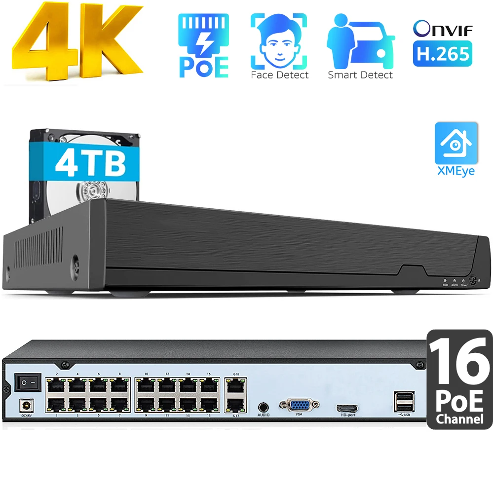 16CH 4K POE NVR (8MP/6MP/5MP/4 - مراجعة Webcam 4K وسعره