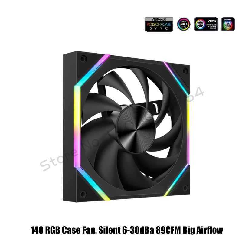 140 حافظة مروحة ARGB، صامتة 6- - مراجعة Argb Case Fan وسعره