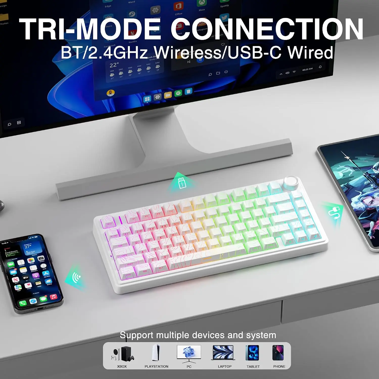 لوحة مفاتيح AULA F75 HE المغنا - مراجعة Pc Gaming Keyboards وسعره