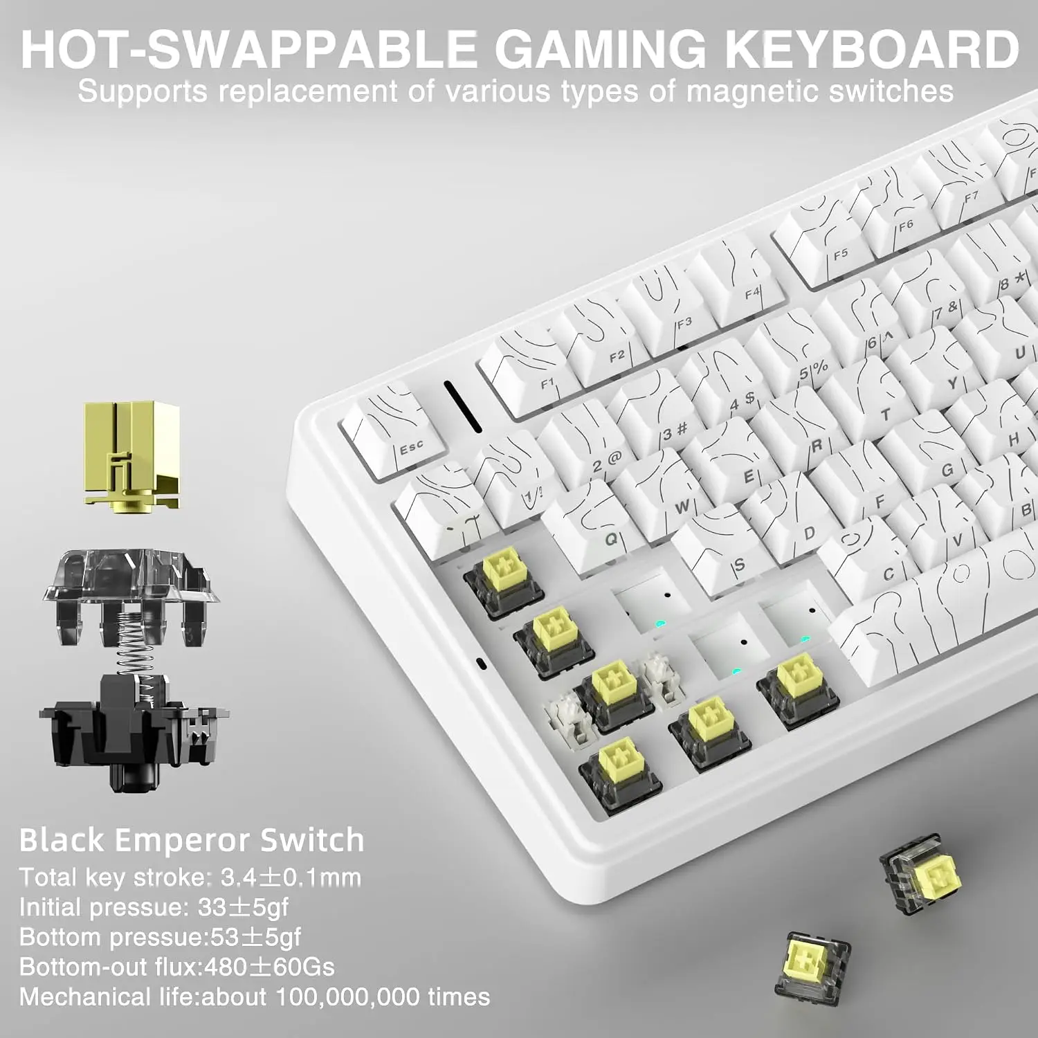 لوحة مفاتيح AULA F75 HE المغنا - مراجعة Pc Gaming Keyboards وسعره