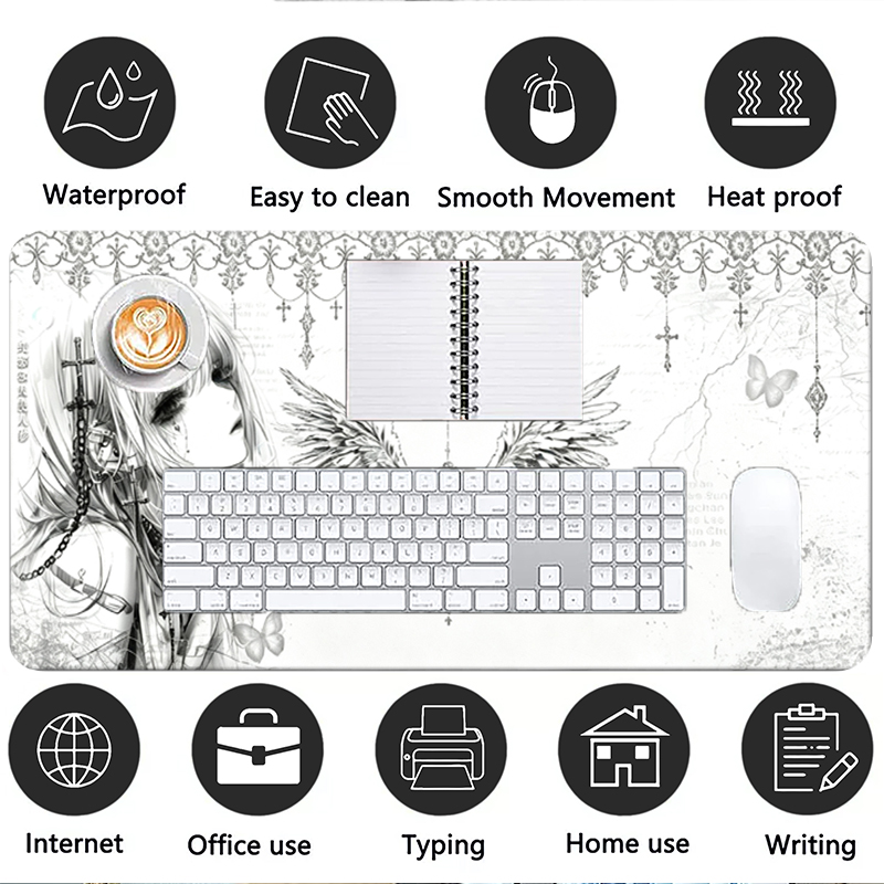 لوحة ماوس جلدية سوداء وبيضاء ب - مراجعة Pc Gaming Keyboards وسعره